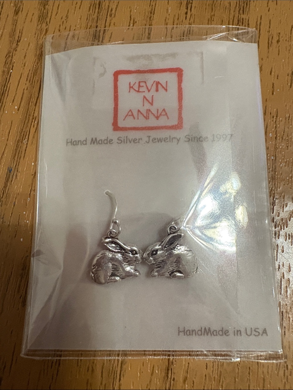 Silver Rabbit Drop Earrings - Silver Bunny Design